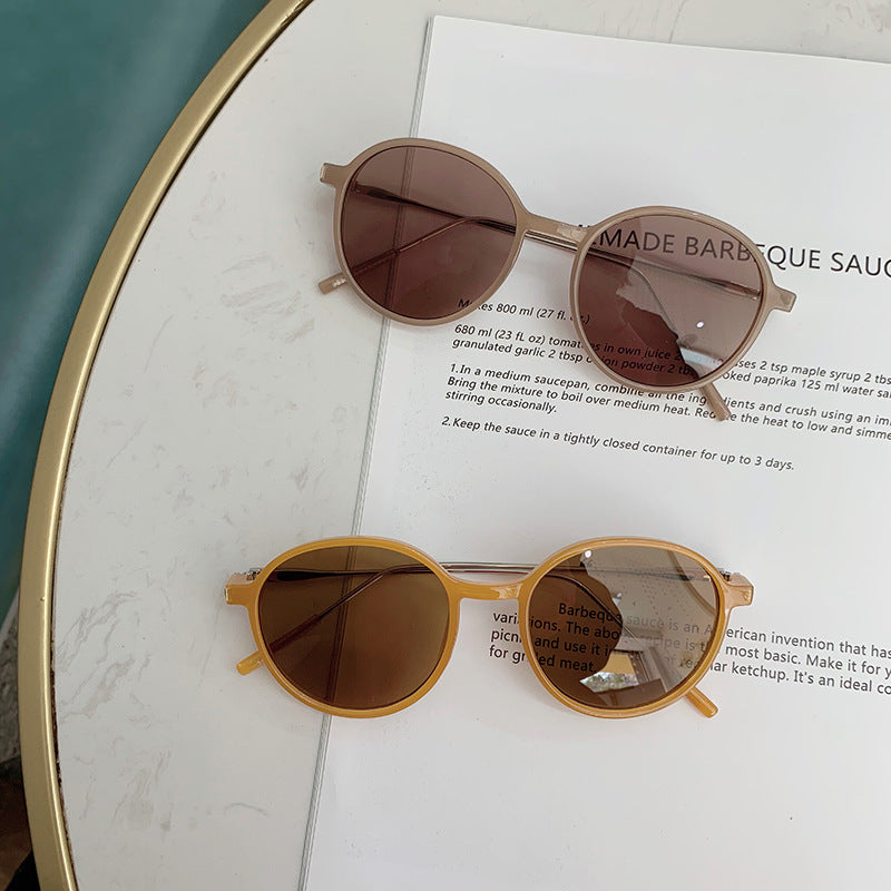 Wholesale PC Retro Personality Round Frame Sunglasses